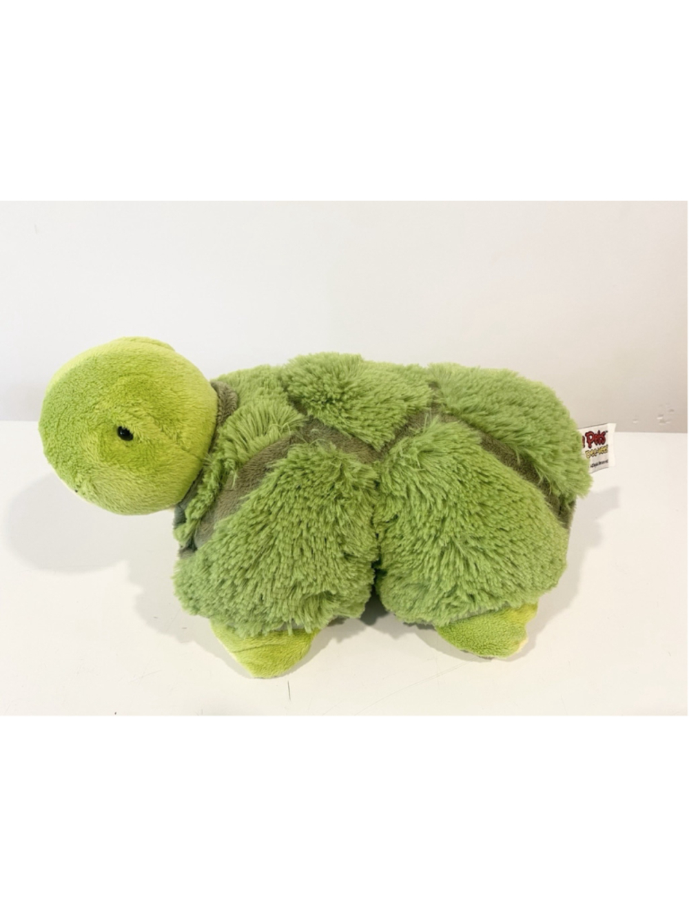 Pillow Pets Pee-Wees Green Turtle Plush 2010 Folding Stuffed Animal Pillow